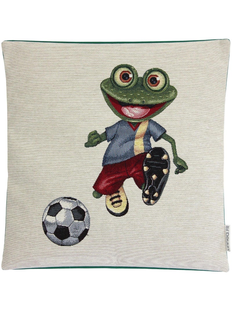 Housse de coussin cm GRAZIE Grenouille footballeuse - polycoton, acrylique Multicolore - Kiabi