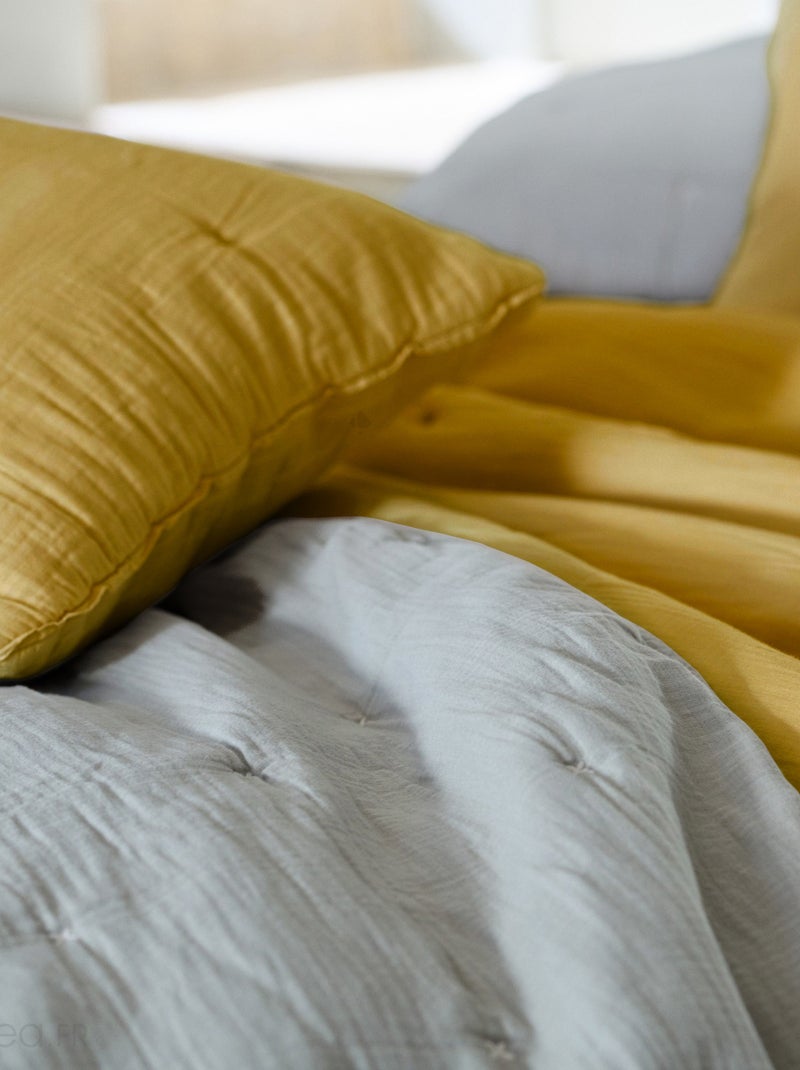 Housse de coussin collection ANDROS Vert tilleul - Kiabi
