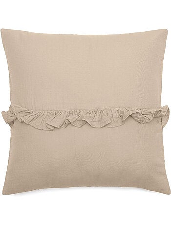 Housse de coussin collection ELZA Volant central