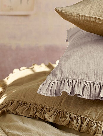 Housse de coussin collection ELZA Volant central