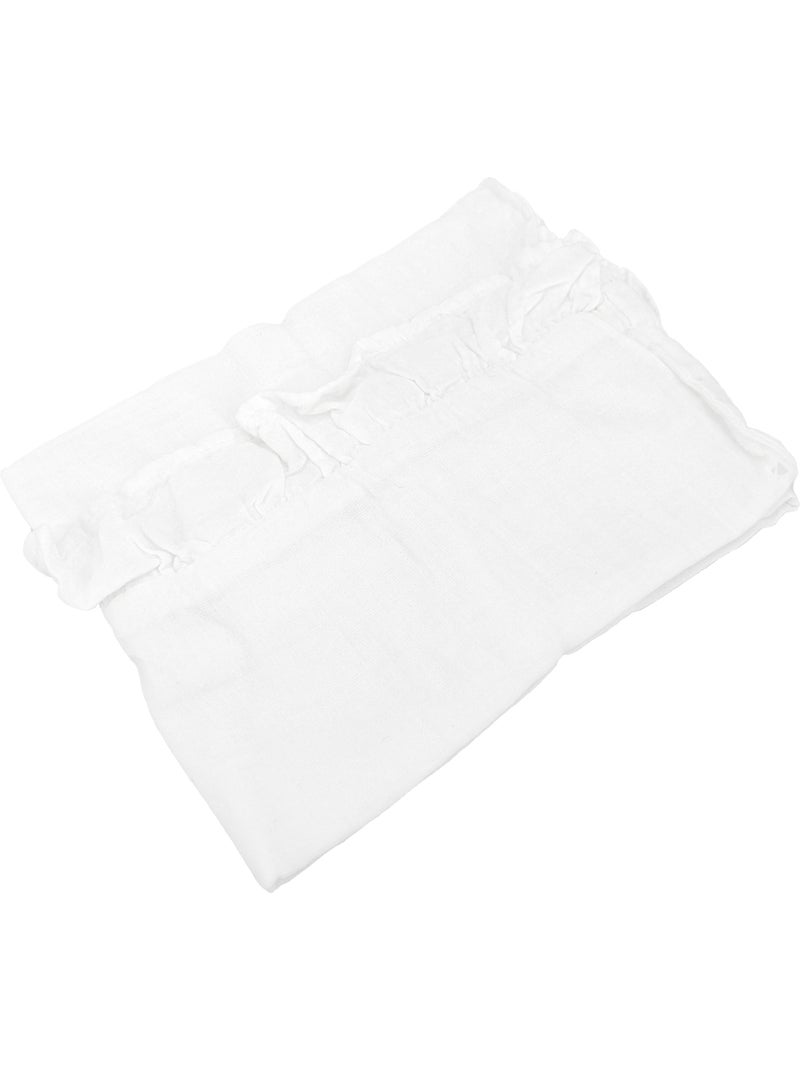 Housse de coussin collection ELZA Volant central Blanc - Kiabi