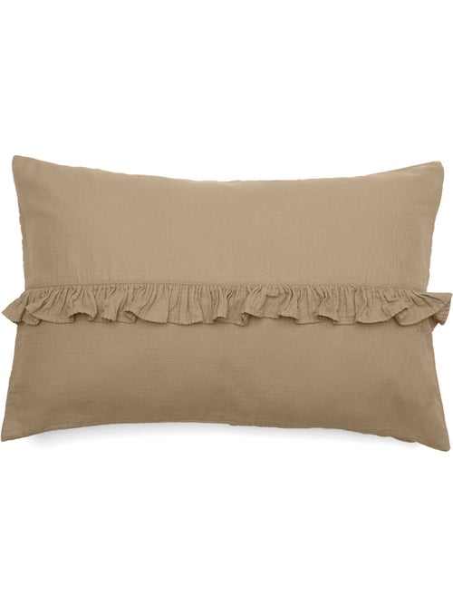 Housse de coussin collection ELZA Volant central - Kiabi