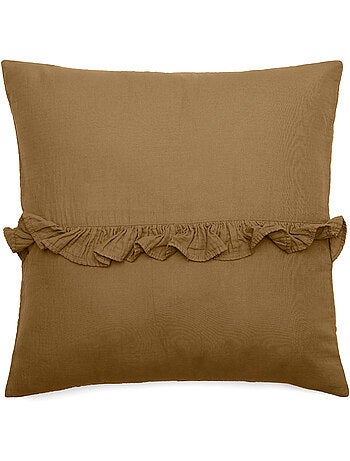 Housse de coussin collection ELZA Volant central