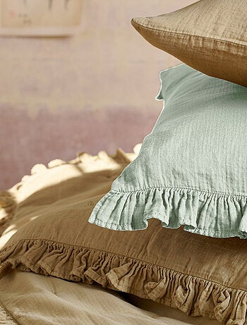 Housse de coussin collection ELZA Volant central