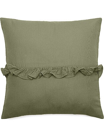 Housse de coussin collection ELZA Volant central