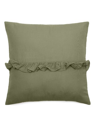 Housse de coussin collection ELZA Volant central