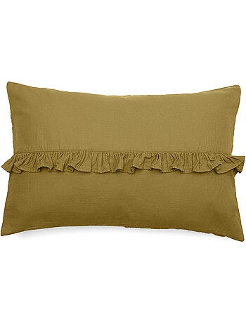 Housse de coussin collection ELZA Volant central