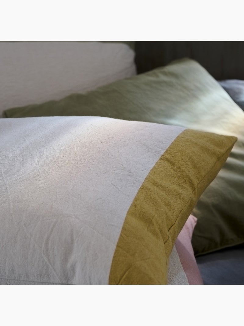 Housse de coussin collection JANIS Vert tilleul - Kiabi