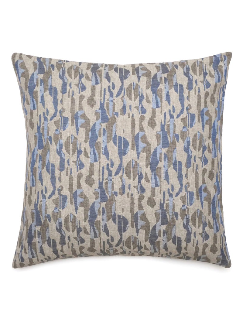 Housse de coussin collection KALYMNOS Bleu topaze - Kiabi