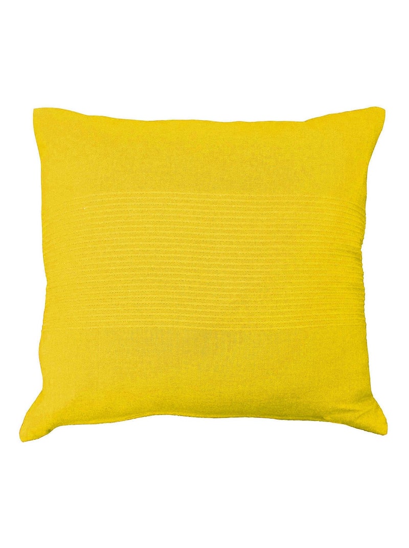 Housse de coussin Collection Lana Jaune - Kiabi