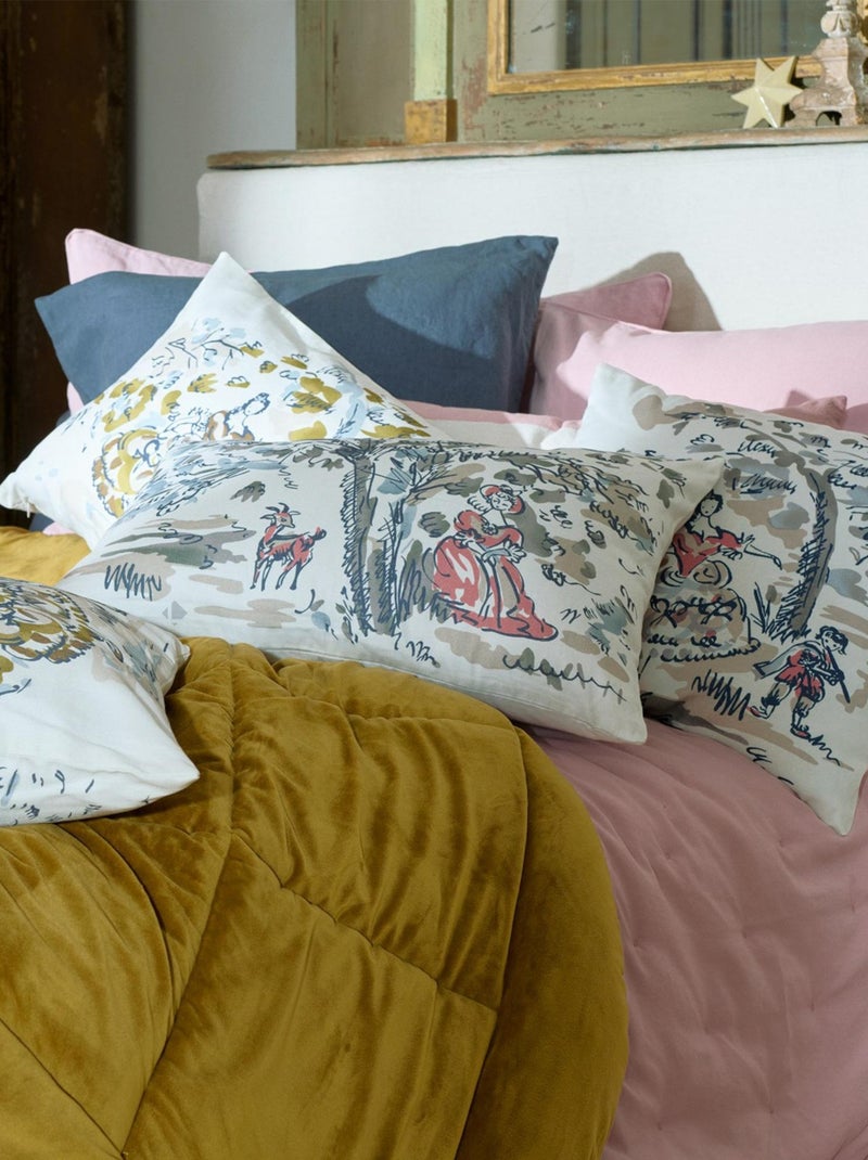 Housse de coussin collection MILADY Vert tilleul - Kiabi