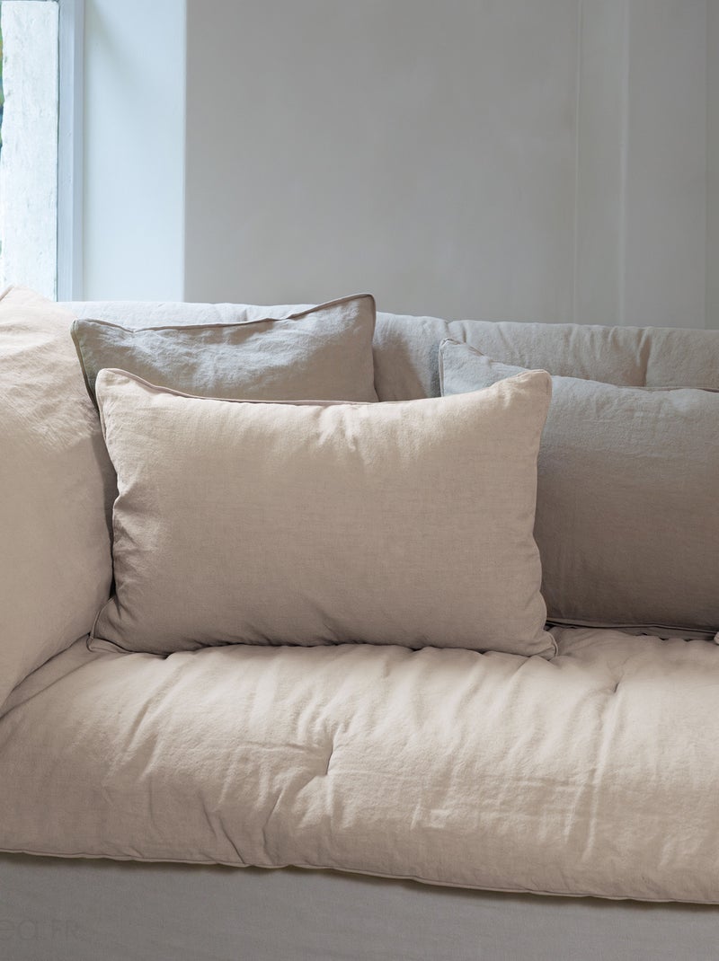 Housse de coussin collection OPERA DECO Beige grès - Kiabi