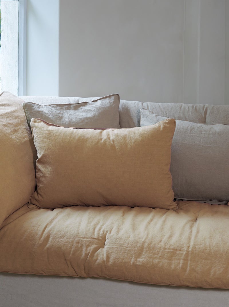 Housse de coussin collection OPERA DECO Camel - Kiabi