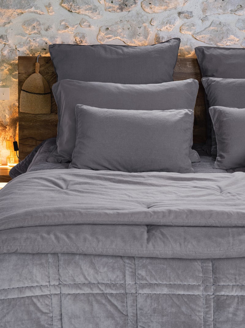 Housse de coussin collection OPERA DECO gris anthracite - Kiabi