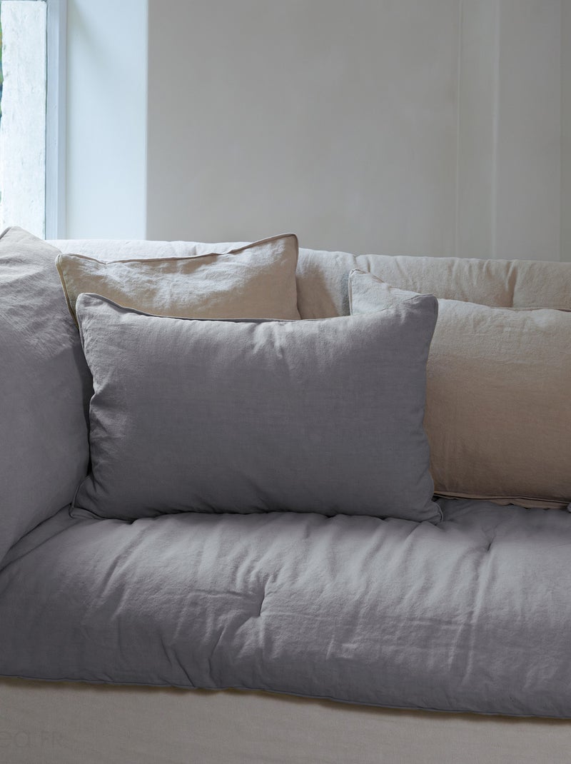 Housse de coussin collection OPERA DECO gris anthracite - Kiabi
