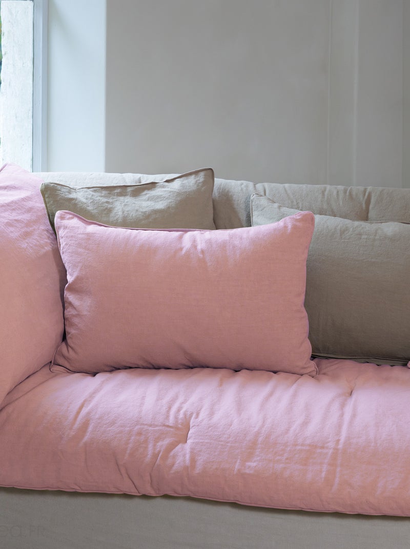 Housse de coussin collection OPERA DECO Rose - Kiabi