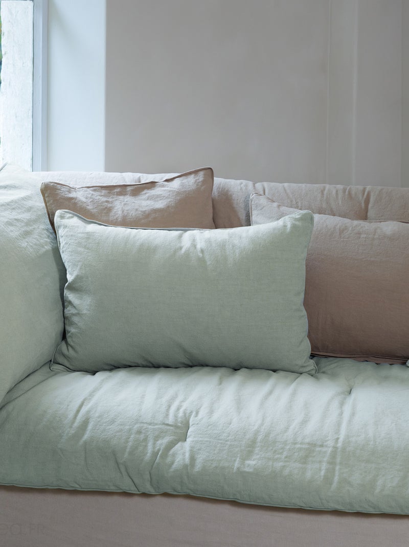 Housse de coussin collection OPERA DECO Vert anis - Kiabi