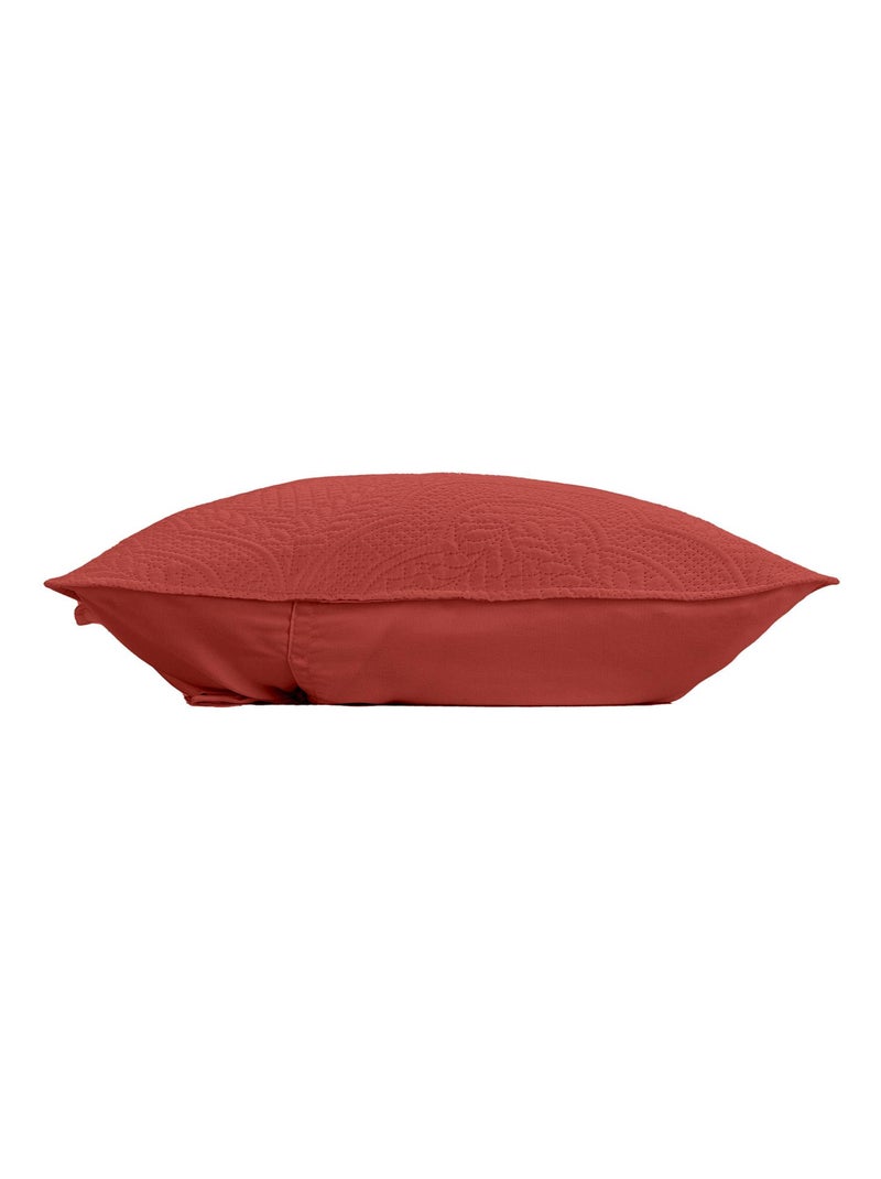 Housse de Coussin Collection Romano Rouge brique - Kiabi