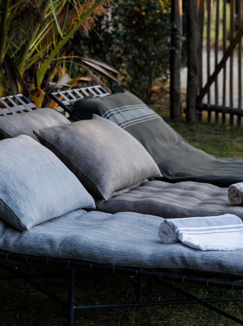 Housse de coussin collection ZAGORA Noir mat - Kiabi