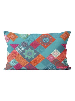 Housse de coussin coton 32x50 cm PATCHWORK, par Soleil d'Ocre