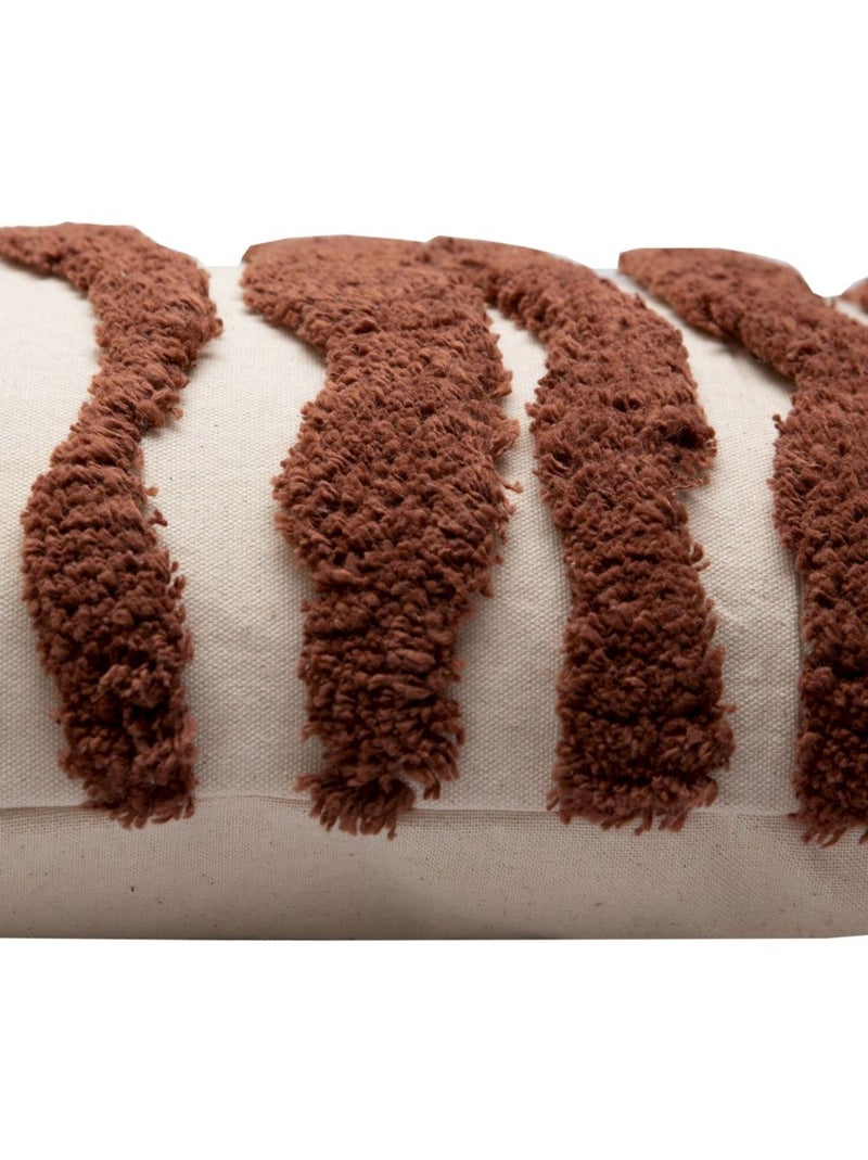 Housse de coussin coton Camel - Kiabi