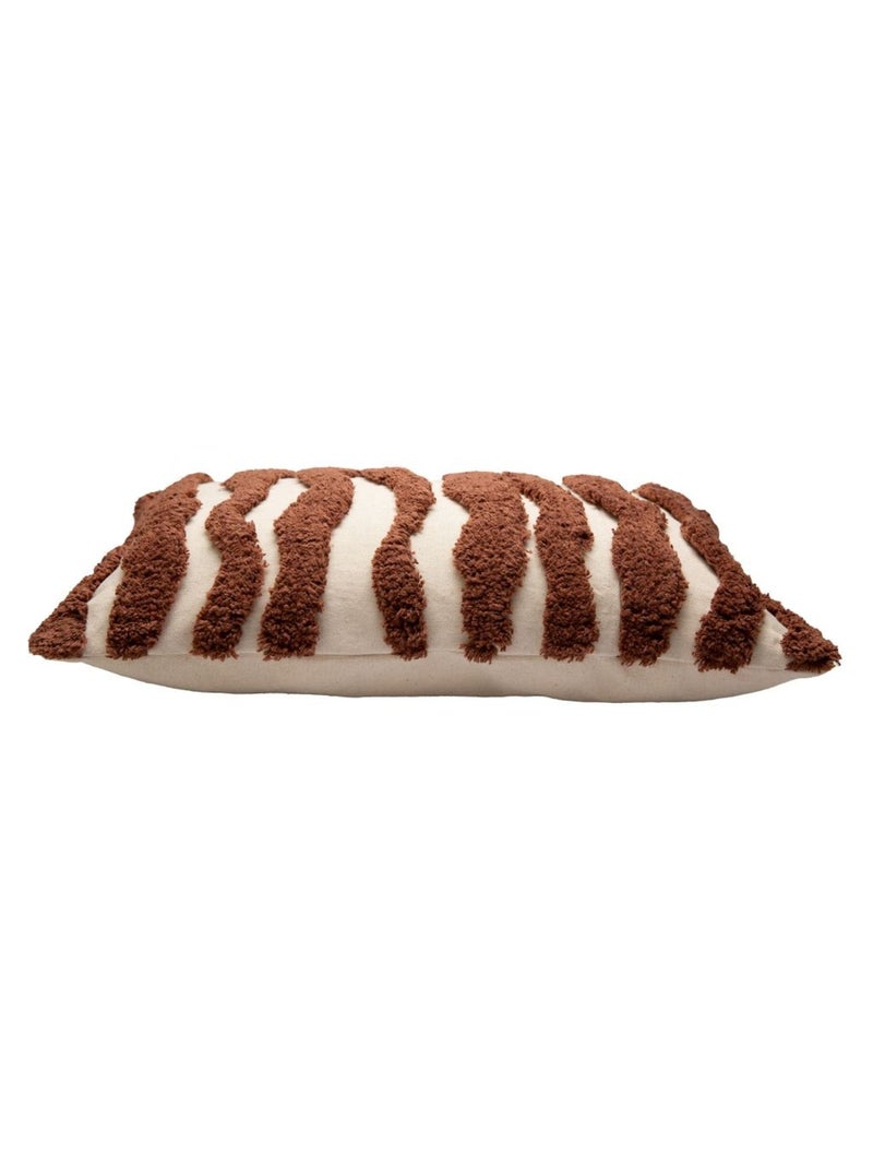 Housse de coussin coton Camel - Kiabi