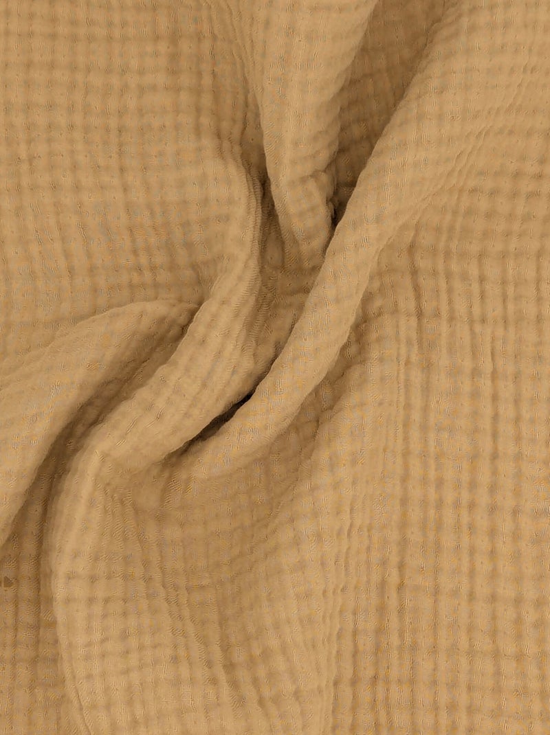 Housse de coussin coton collection PAROS Marron cappuccino - Kiabi