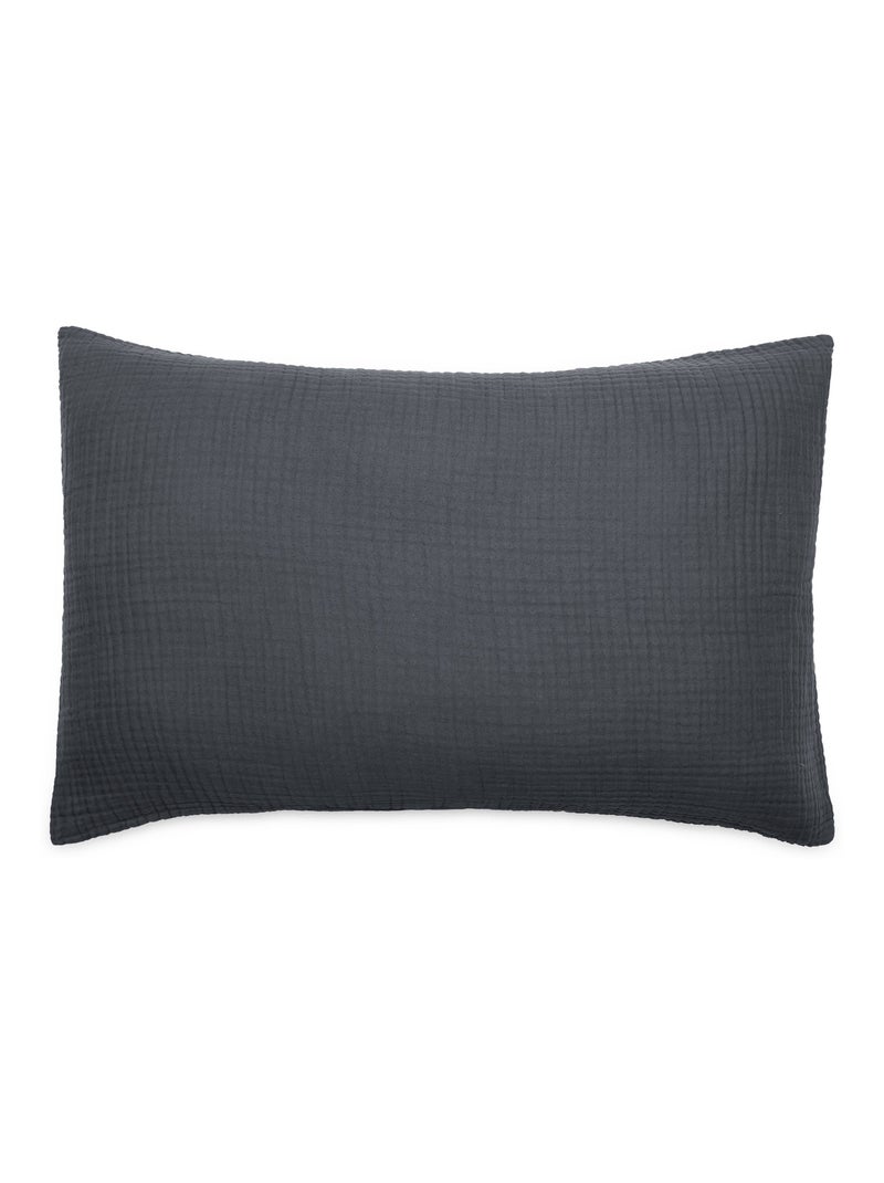 Housse de coussin coton collection PAROS Noir Noir - Kiabi