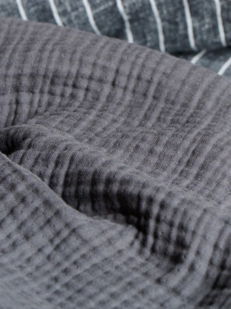 Housse de coussin coton collection PAROS Noir Noir - Kiabi