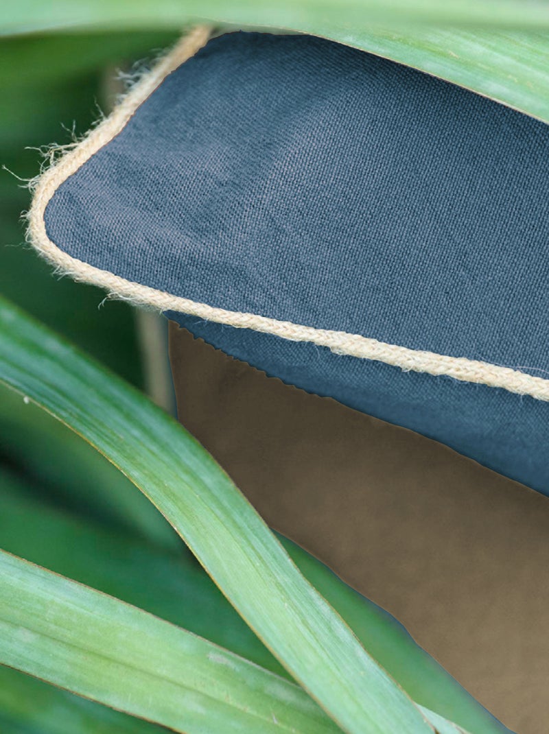 Housse de coussin coton lavé HONO DÉCO Bleu marine - Kiabi