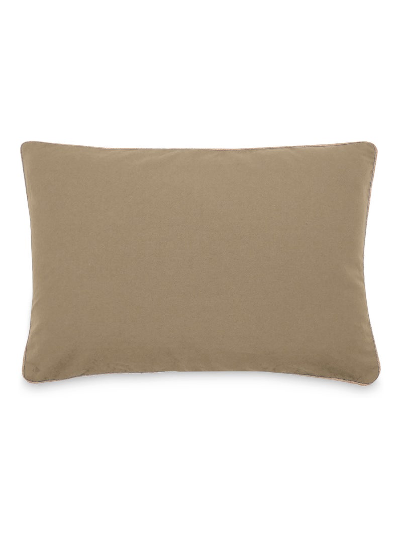 Housse de coussin coton lavé HONO DÉCO Camel - Kiabi