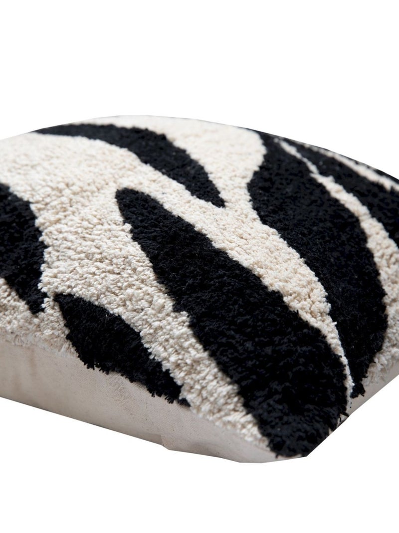 Housse de coussin coton Noir - Kiabi