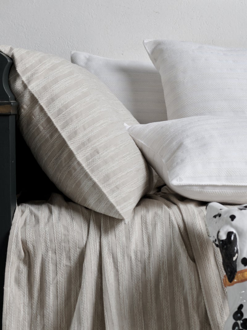 Housse de coussin coton SILOE Kaki - Kiabi