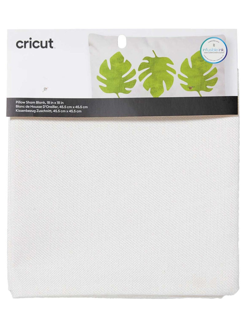 Housse de coussin Crème à customiser 45,5 x 45,5 - Cricut Blanc Blanc - Kiabi