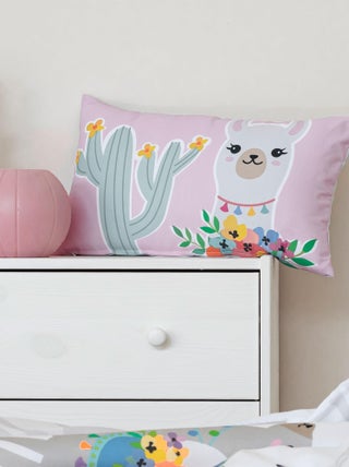 Housse de coussin Cute llamas "Happyfriday"