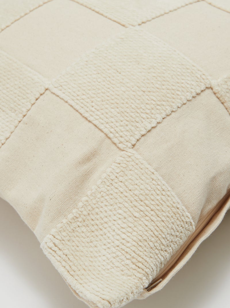 Housse de coussin 'damier' - Kiabi Home Beige - Kiabi