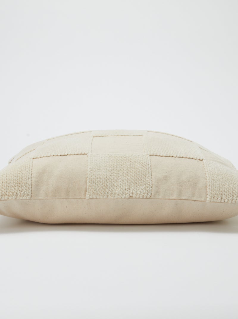 Housse de coussin 'damier' - Kiabi Home Beige - Kiabi
