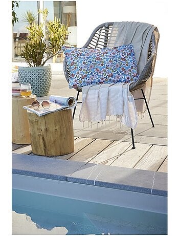 Housse de coussin DANAÉ déperlante et anti-UV