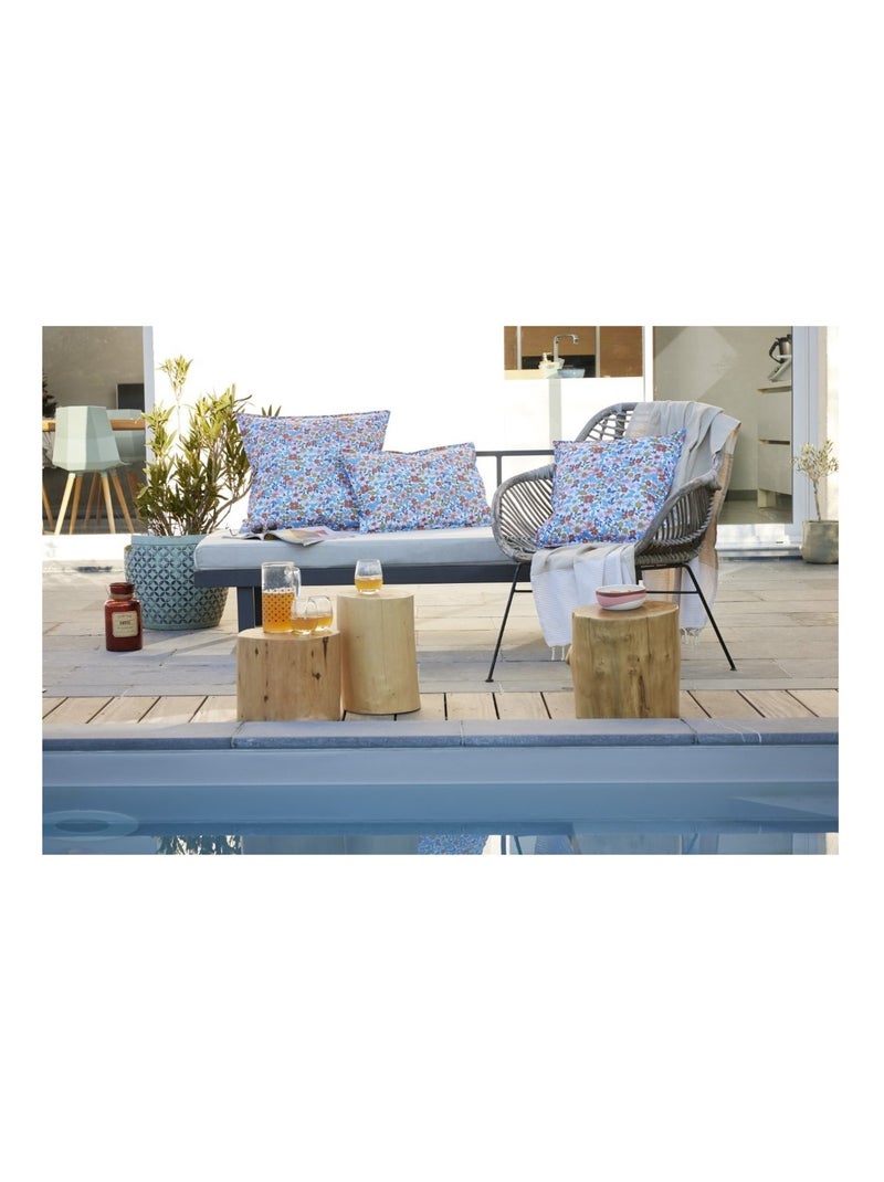 Housse de coussin DANAÉ déperlante et anti-UV Bleu - Kiabi