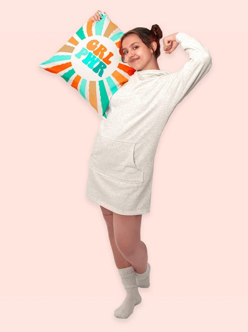 Housse de coussin décoratif Girl power "Happyfriday" - Kiabi