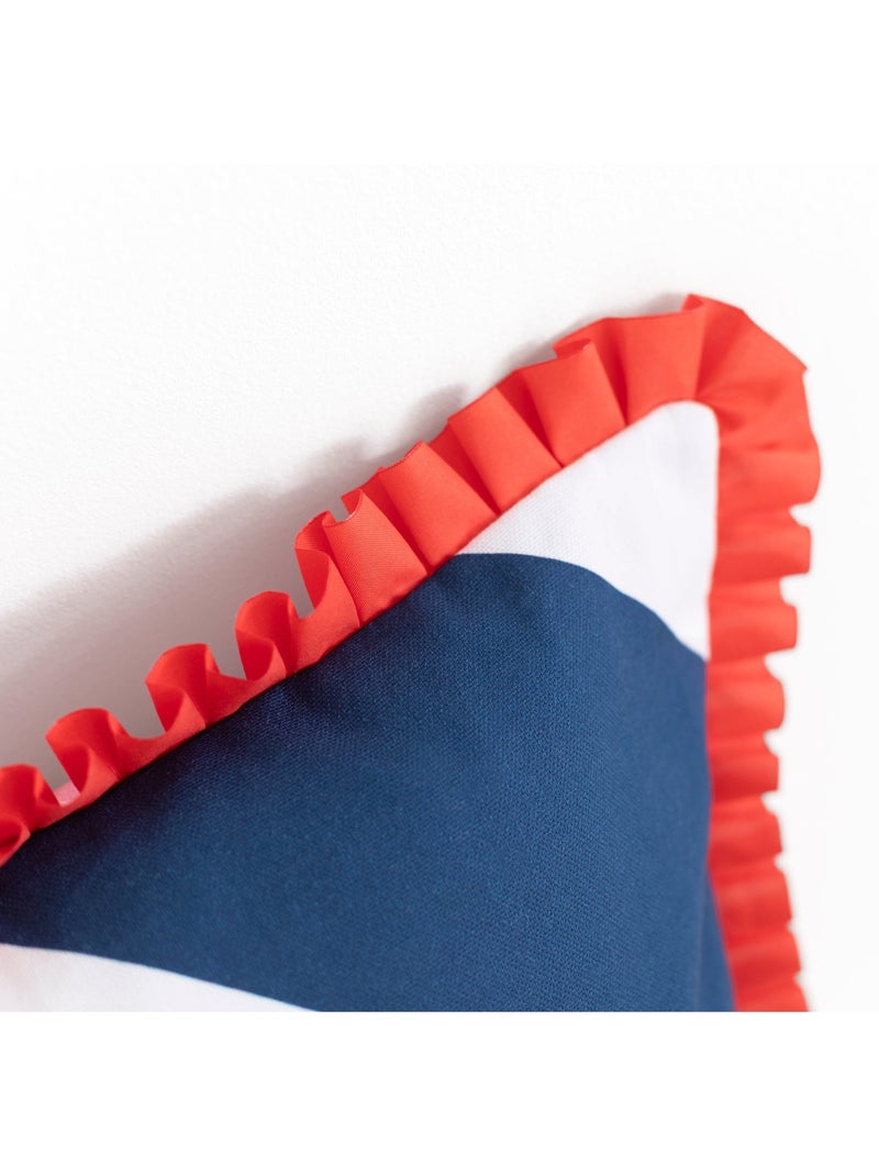 Housse de coussin décoratif Happy stripes "Happyfriday" Multicolore - Kiabi