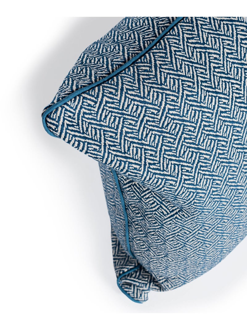 Housse de coussin décoratif Herringbone "Happyfriday" Bleu marine - Kiabi