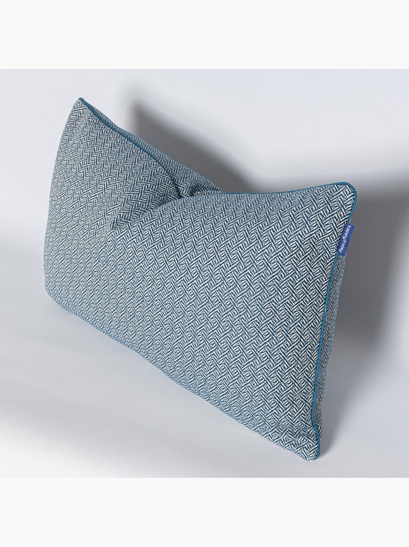 Housse de coussin décoratif Herringbone "Happyfriday" Bleu marine - Kiabi