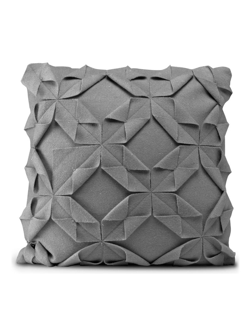 Housse de coussin décoratif Origami felt "Happyfriday" Gris - Kiabi