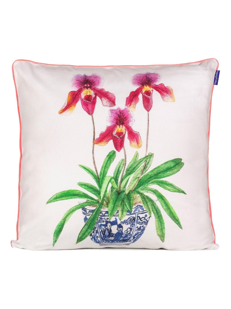 Housse de coussin décoratif Slipper "Happyfriday" Blanc - Kiabi