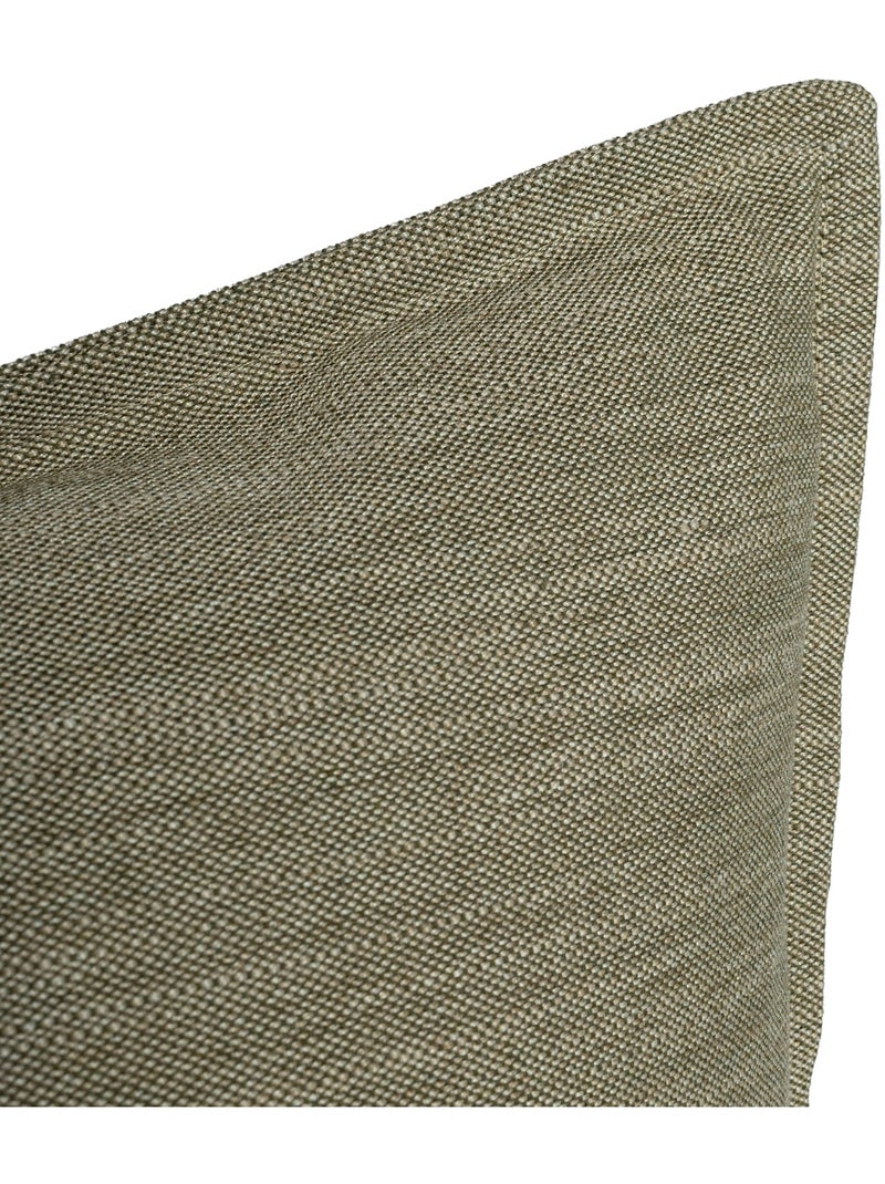 Housse de coussin décoratif Twill "Happyfriday" Vert olive - Kiabi