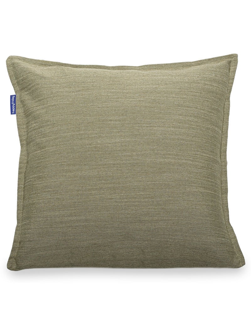 Housse de coussin décoratif Twill "Happyfriday" Vert olive - Kiabi