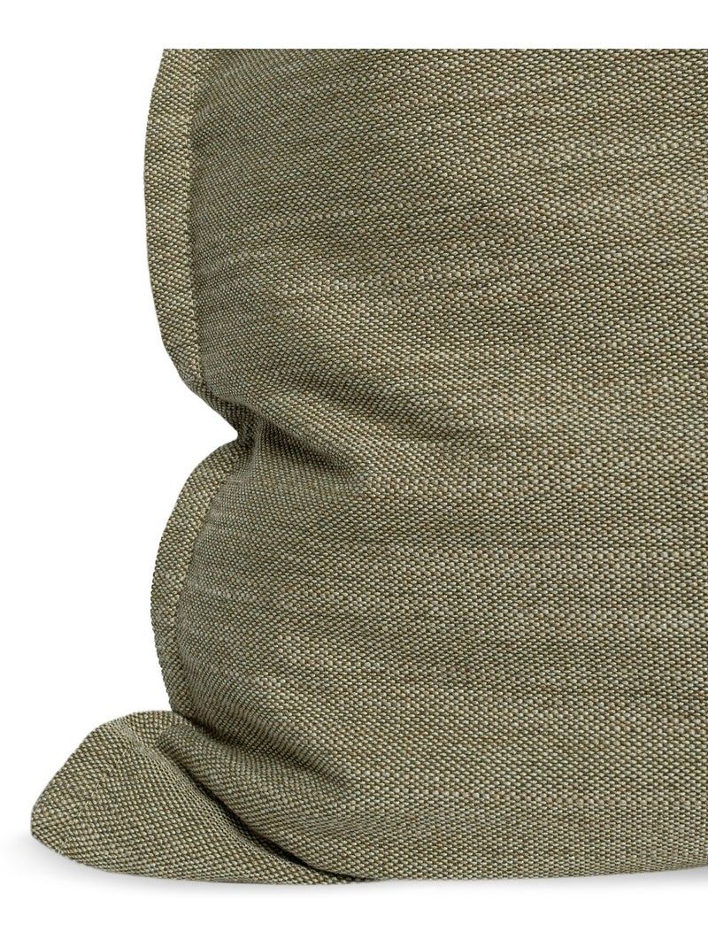 Housse de coussin décoratif Twill "Happyfriday" Vert olive - Kiabi