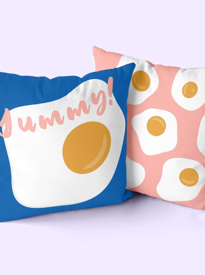 Housse de coussin décoratif Yummy "Happyfriday" Blanc - Kiabi