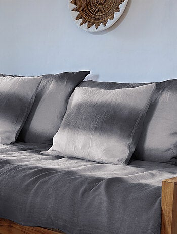 Housse de coussin DEEPALI DECO Tie & dye en lin et coton